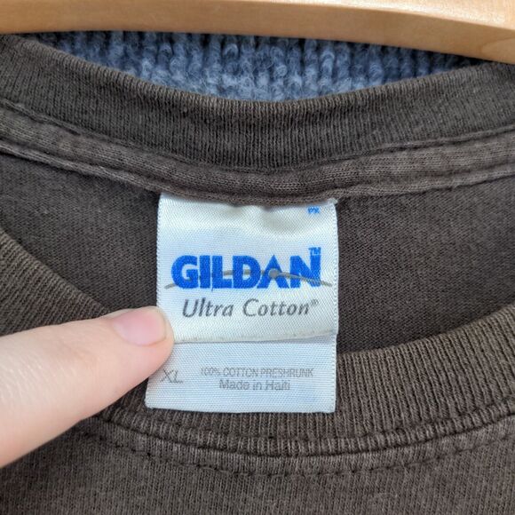 Gildan Men's Ultra Cotton Dekalb Deer Graphic T-Shirt Brown XL Short Sleeve - Picture 10 of 13